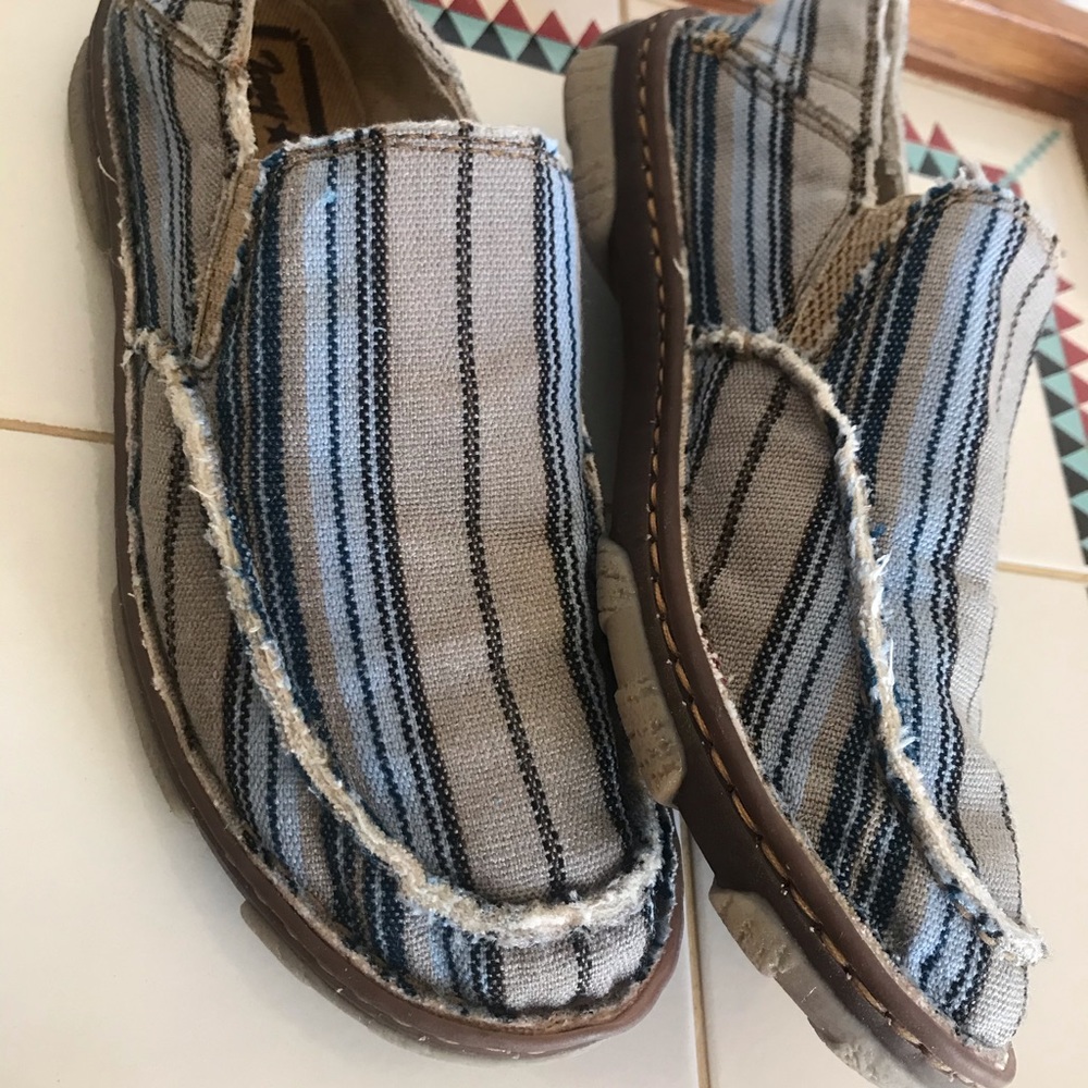 Tony Lama Men’s Canvas Slip On Gator Blue